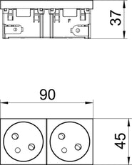 OBO STD Wall Outlet Box (WCD Switchgear) - 6120672