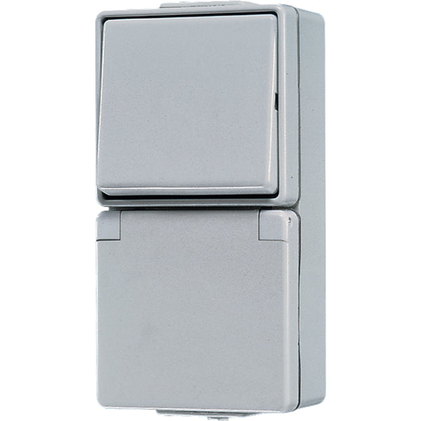 Jung WG600 Combination Switch With Socket RA - 676W