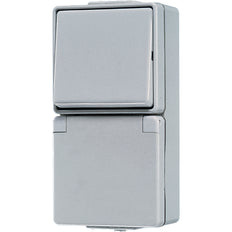Jung WG600 Combination Switch With Socket RA - 676W