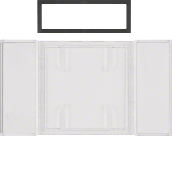 Hager Berker B.IQ Touch Sensor Text Field Clear Transparent 1-2-3 Gang - 75900080