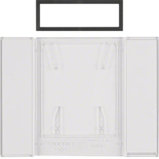Hager Berker B.IQ 4-Gang Button Field Transparent Clear - 75900081
