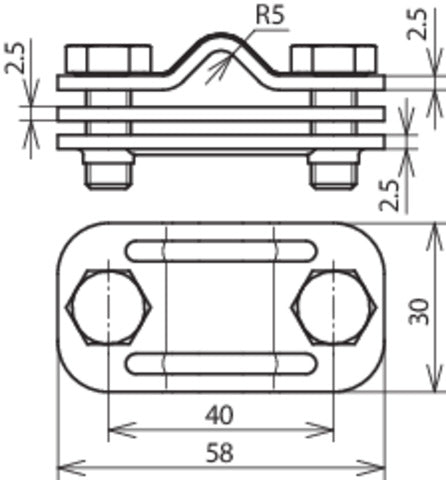 Dehn Uni Disconnecting Clamp With Intermediate Plate - 459139