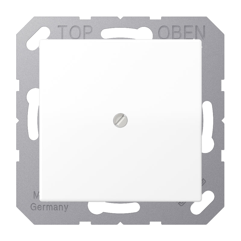 Jung A500 Cable Entry Cover Plate Snow White Matte - A590BFAWWM