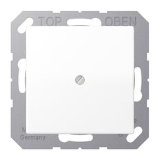 Jung A500 Cable Entry Cover Plate Snow White Matte - A590BFAWWM