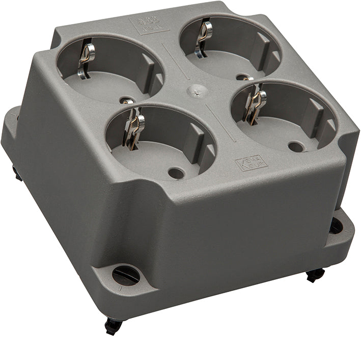 ABB 4-Gang Schuko Socket Cover 3640 Recycled - 1SPA007130F9260