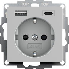 Dual USB Type A/C SCHUKO Socket With Safety Plus - 2459015