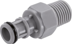 PP DN 6.4 Linktech Coupling Plug 1/4 inch Male NPT Threads Double Shut-Off 50 Series