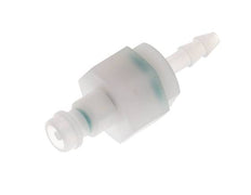 PVDF DN 5 Coupling Plug 4 mm Hose Pillar Double Shut-Off