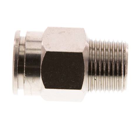 14mm x R3/8'' Push-in Fitting with Male Threads Brass FKM