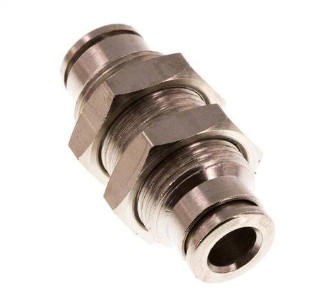 6mm Push-in Fitting Brass NBR Bulkhead [2 Pieces]