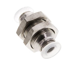6mm Push-in Fitting Stainless Steel/PA EPDM/PTFE Bulkhead