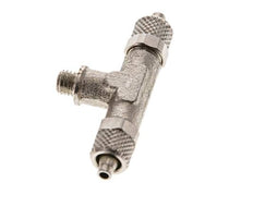 5x3 & M5 Nickel plated Brass Tee Push-on Fitting with Male Threads [2 Pieces]