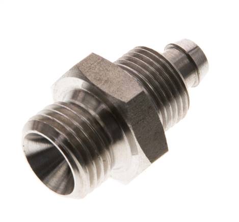 8x6 & G1/4'' Stainless Steel 1.4571 Straight Push-on Fitting with Male Threads