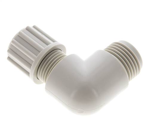 12x9mm & G1/2'' PP Elbow Compression Fitting with Male Threads 10 bar