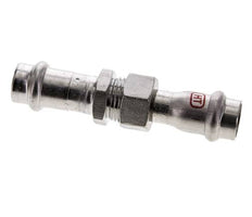 Union Press Fitting - 15mm Female - Stainless Steel Flat Sealing