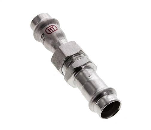 Union Press Fitting - 15mm Female - Stainless Steel Flat Sealing