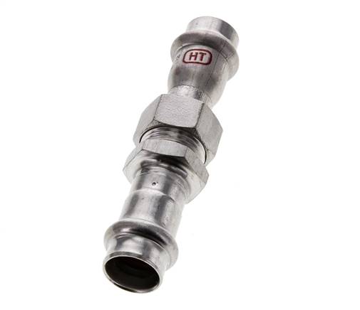 Union Press Fitting - 15mm Female - Stainless Steel Flat Sealing