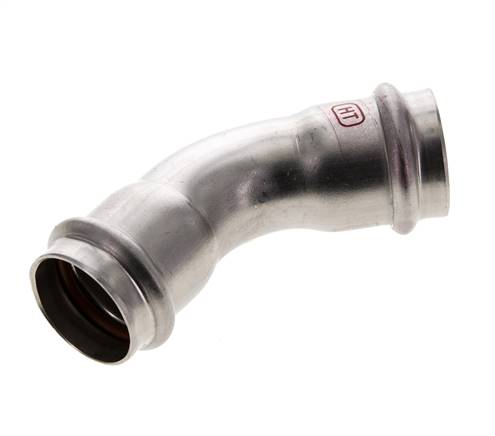 45deg Elbow Press Fitting - 28mm Female - Stainless Steel