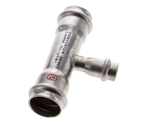 Tee Press Fitting - 15mm & 28mm Persmof - RVS