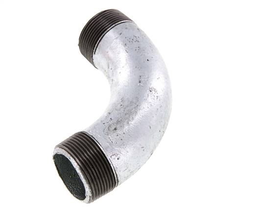 90deg Angled Pipe R1 1/2'' Cast Iron 25bar (351.25psi)