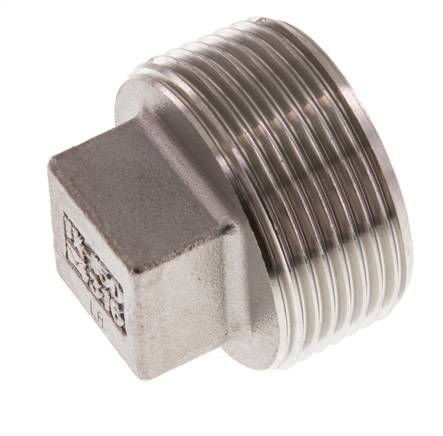 Plug R1 1/4" RVS met extern vierkant 16 bar (224.8psi)
