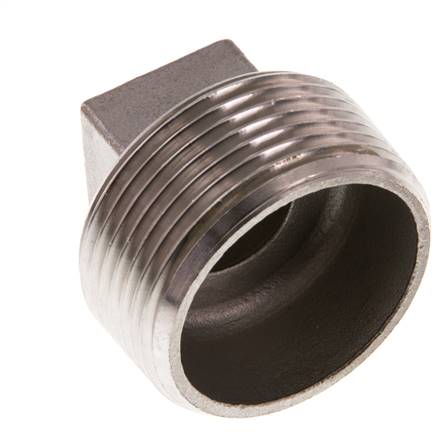 Plug R1 1/4" RVS met extern vierkant 16 bar (224.8psi)