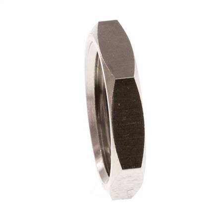 Lock Nut G3/8'' Nickel Plated Brass [10 Pieces]