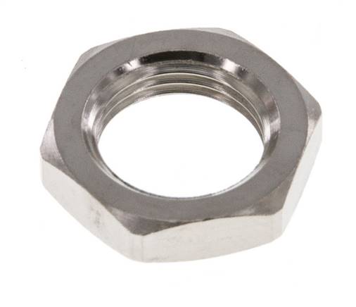 Lock Nut M12 Nickel-plated Brass [5 Pieces]
