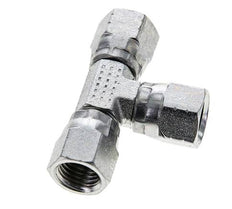 JIC Tee Fitting UNF 7/16''-20 Female Steel 310bar (4355.5psi)