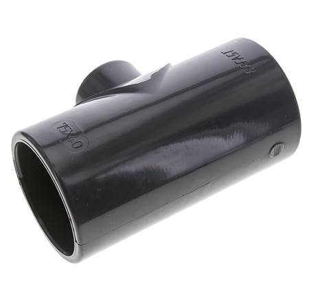 PVC Adapter T-stuk Lijmmof 75 tot 40mm