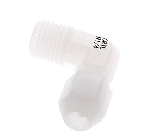 4x6mm & R1/4'' PVDF Elbow Hose Fitting with Male Threads 10bar/145psi