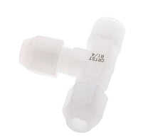 4x6mm & R1/4'' PVDF Right Angle Tee Hose Fitting with Male Threads 10bar/145psi
