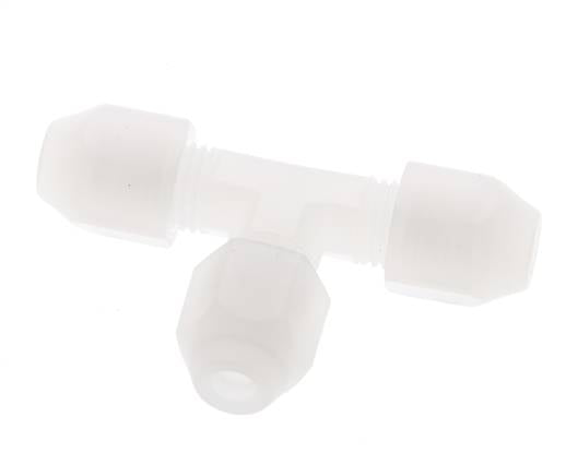 2x4mm PVDF T-Shape Hose Fitting 10bar/145psi