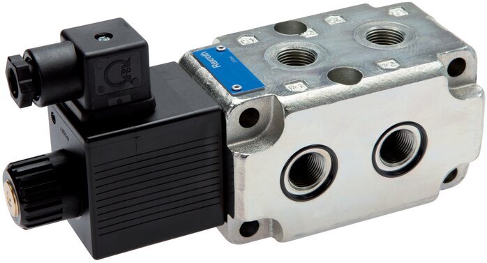 Hydraulisch elektromagnetisch 6/2-weg omschakelventiel G1/2'' 250bar 12 V DC