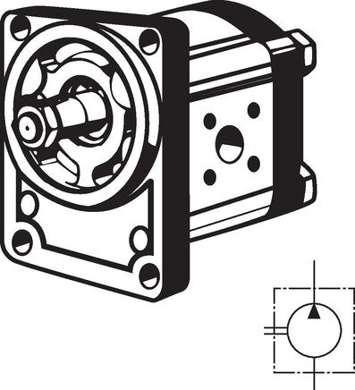 Hydraulische tandwielpomp 22,5cm³ 180bar Bosch-flens maat 2 - Rexroth