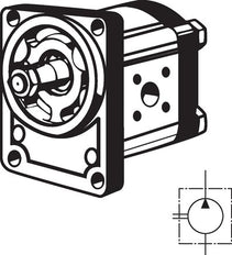 Hydraulische tandwielpomp 22,5cm³ 180bar Bosch-flens maat 2 - Rexroth