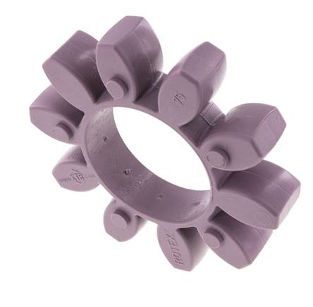ROTEX maat 75 tandkrans voor klauwkoppeling 98 Shore A violet - KTR