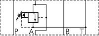 NG6 (D03) tussenplaat-overdrukventiel A naar T 100bar - Rexroth