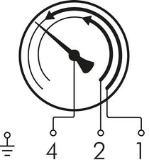 Contact Pressure Gauge Double NO 0..10bar (145psi) Stainless Steel/Brass 160mm Class 1 Below Connection