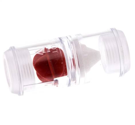 G1/4'' polycarbonaat stromingsindicator met vleugelrad en filter