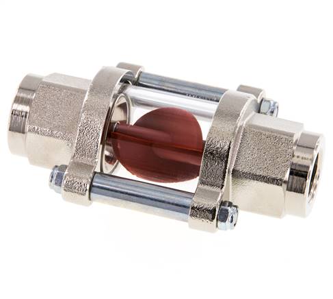 G3/8'' messing stromingsindicator met vleugelrad 1.1-5.5 l/min 25 bar