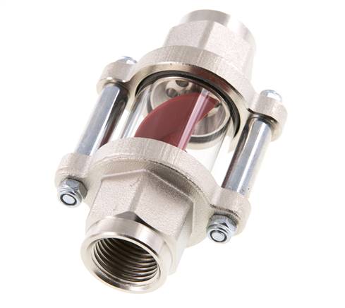 G1/2'' messing stromingsindicator met vleugelrad 1.3-6.3 l/min 25 bar