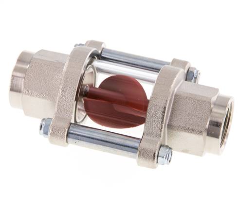 G1/2'' messing stromingsindicator met vleugelrad 1.3-6.3 l/min 25 bar