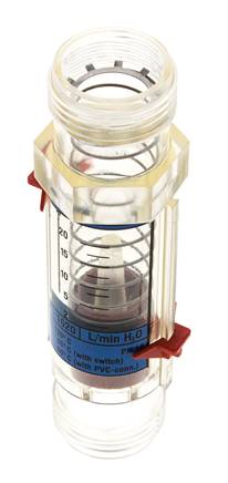 G1'' kunststof zweeflichaamflowmeter voor water 2-20 l/min