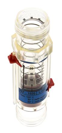 G1'' kunststof zweeflichaamflowmeter voor water 2-20 l/min