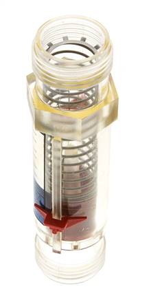 G1'' kunststof zweeflichaamflowmeter voor water 5-35 l/min