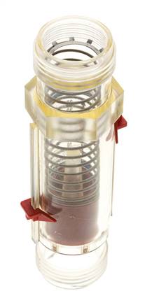 G1'' kunststof zweeflichaamflowmeter voor water 5-35 l/min