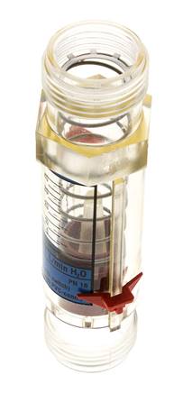 G1'' kunststof zweeflichaamflowmeter voor water 5-50 l/min