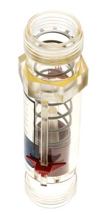 G1'' kunststof zweeflichaamflowmeter voor water 10-80 l/min