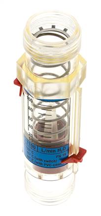 G1'' kunststof zweeflichaamflowmeter voor water 20-100 l/min